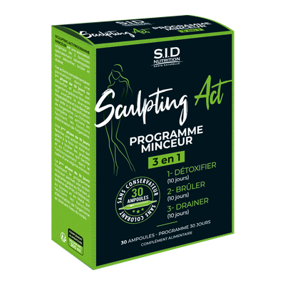 S.I.D Nutrition Sculpting Act Programme Minceur 3 en 1 - 30 ampoules